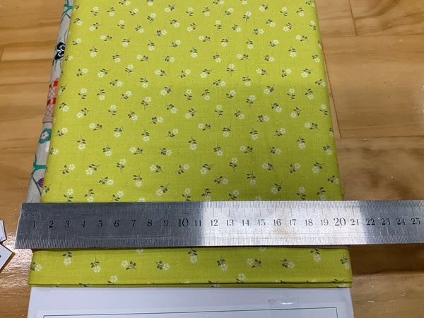 Flowers on Lime Patchwork