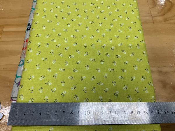 Flowers on Lime Patchwork