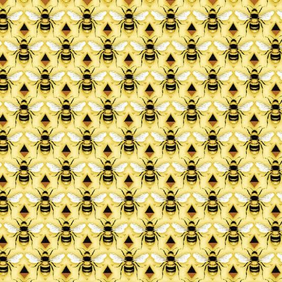 Buzzworthy Bees Aligned Yellow Patchwork