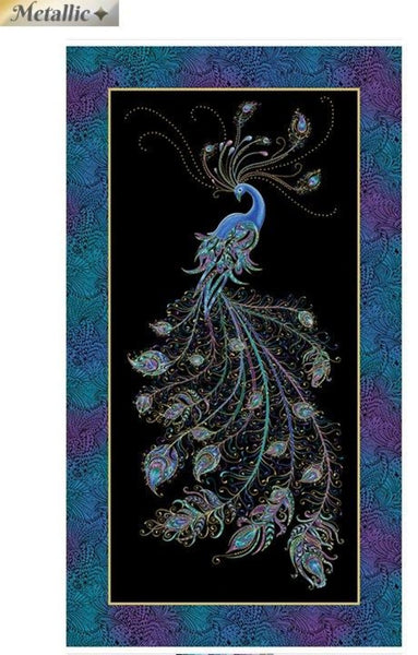 Patchwork Panel Peacock Flourish