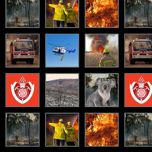 Patchwork Panels Wildfire Heroes