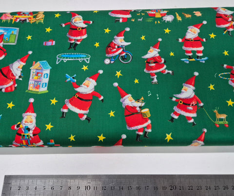 Christmas Jamboree Green Patchwork-Robert Kaufman