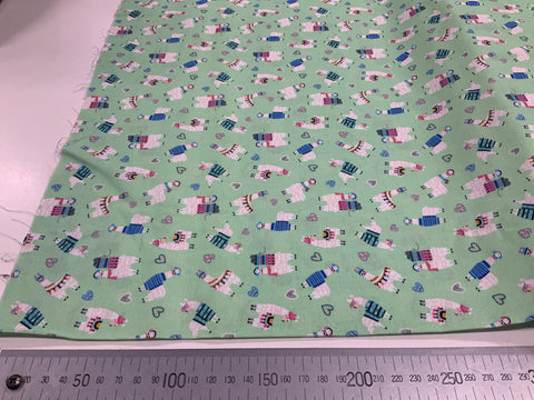 Llama Drama Mint Llamas Patchwork