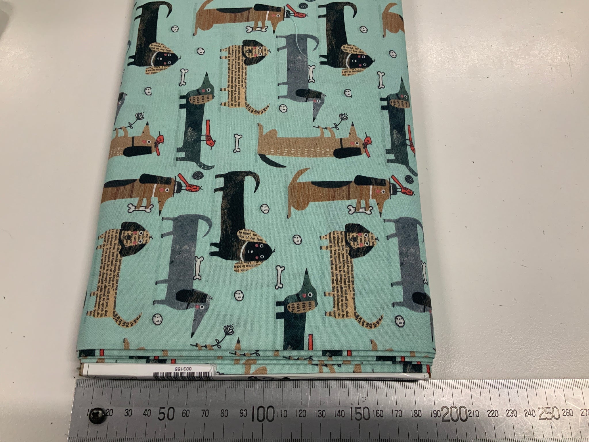 Sausage Dogs on Mint Patchwork