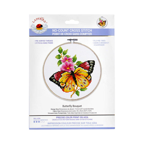 Butterfly Bouquet No-Count Cross Stitch