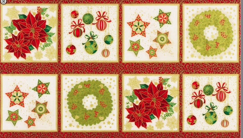 Holiday Flourish 8 Block Panel