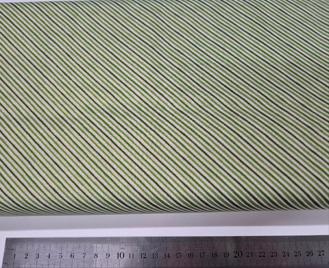 Holidays Charms Metallic Green Stripe Patchwork