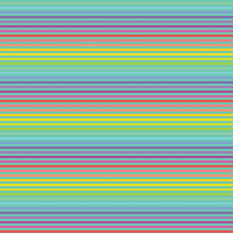 Devonstone Stripes Teal Rainbow Fabric
