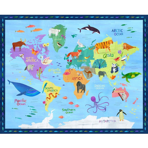 Michael Miller Fabrics Colourful Aquatic World Panel