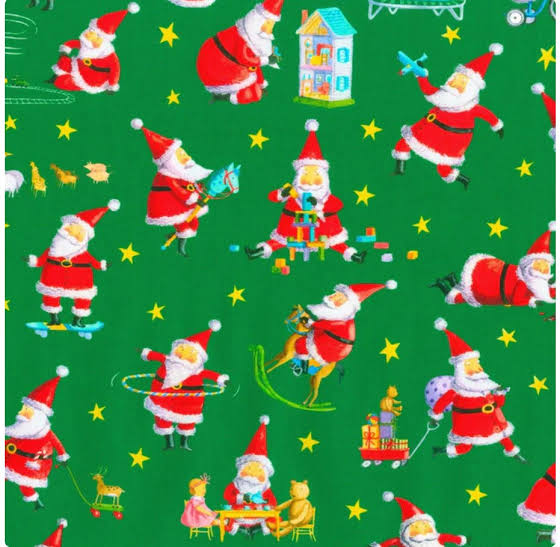 Christmas Jamboree Green Patchwork-Robert Kaufman