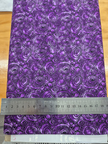 Peacock Flourish Purple Patchwork