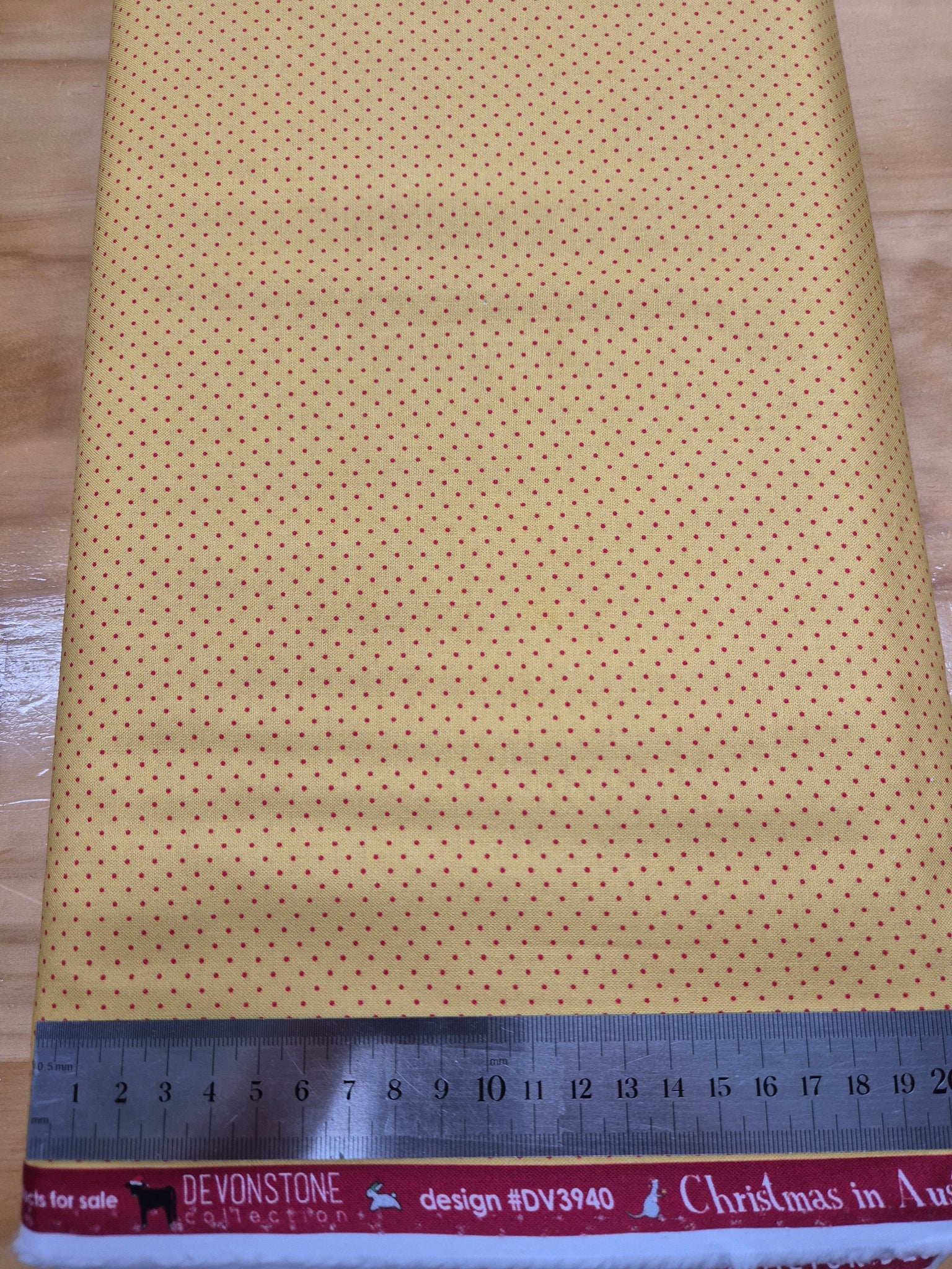Christmas In Australia Yellow with Red Spot Patchwork