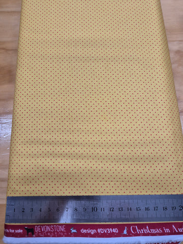 Christmas In Australia Yellow with Red Spot Patchwork