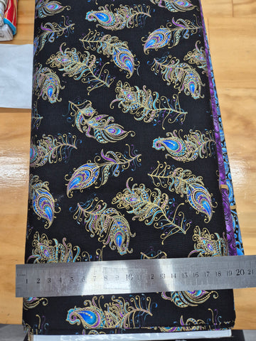 Peacock Flourish Large Feathers Patchwork