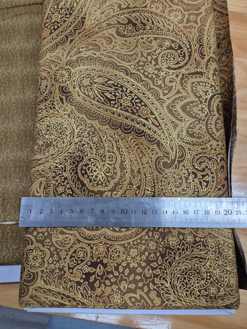 Radiant Paisley Light Brown Patchwork