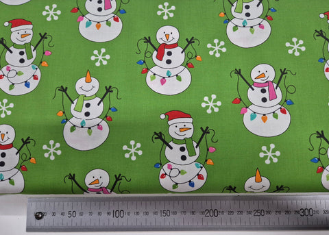 Things Are Looking Green Snowman Christmas Patchwork