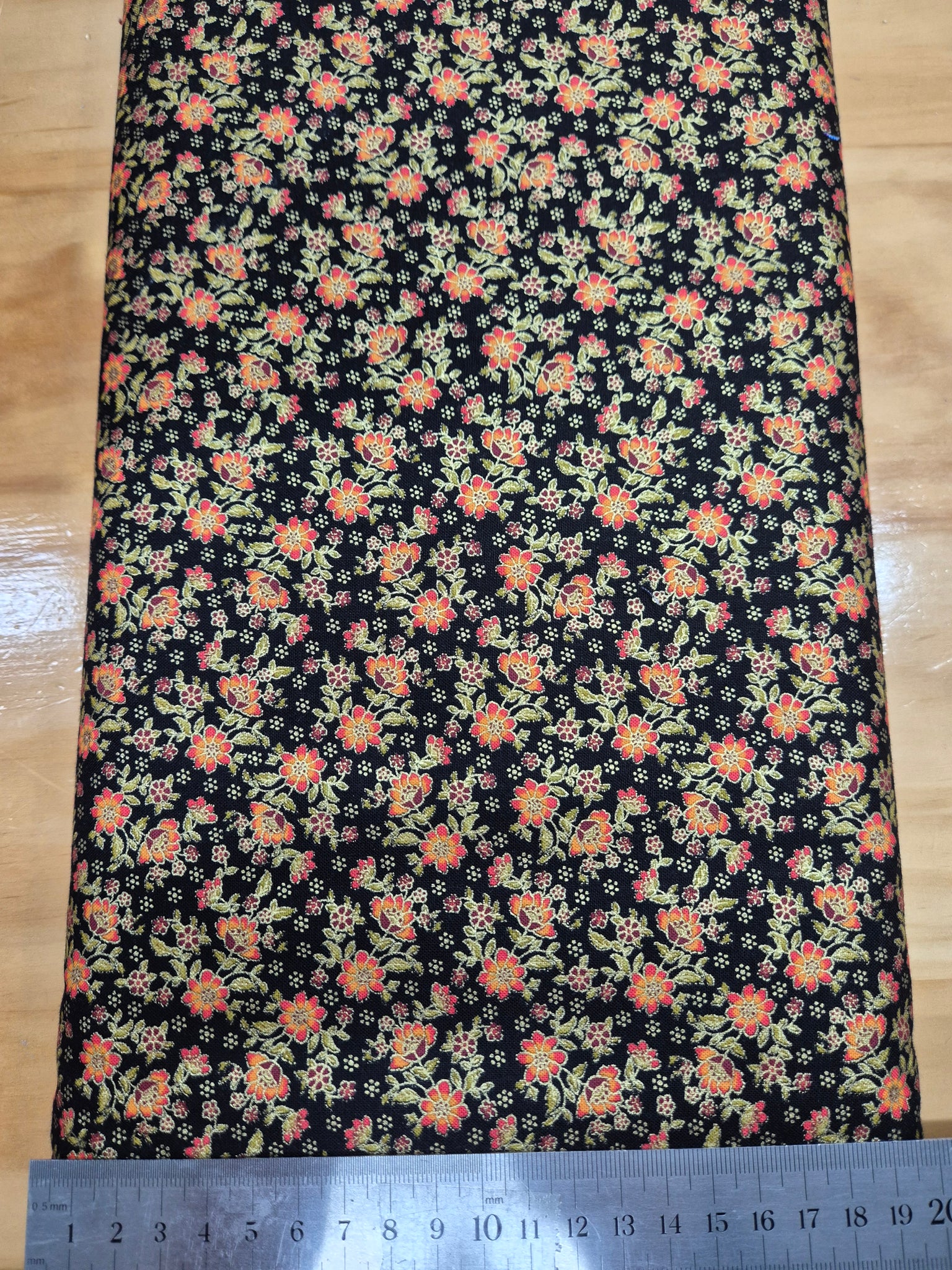 Radiance Blooms on Black Patchwork