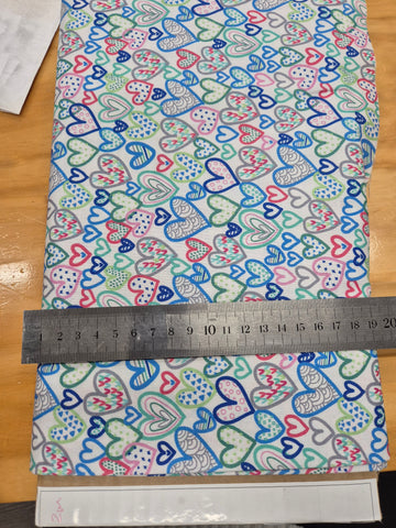 Llama Drama Hearts Light Patchwork