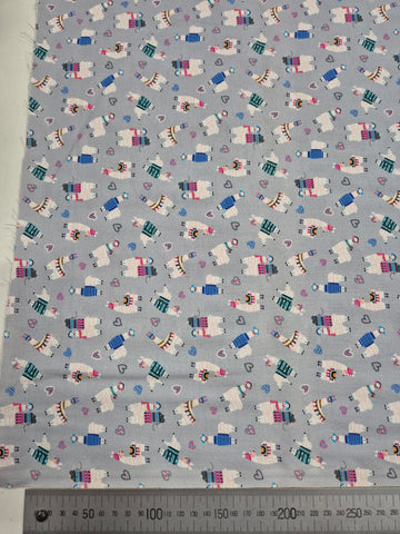 Llama Drama Mini Grey Llamas Patchwork
