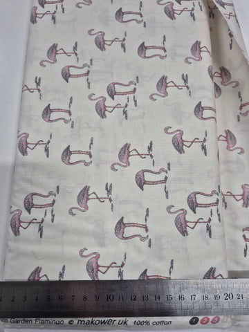 Fern Garden Flamingos Patchwork