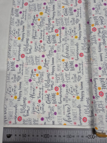 At Home Words on White Patchwork