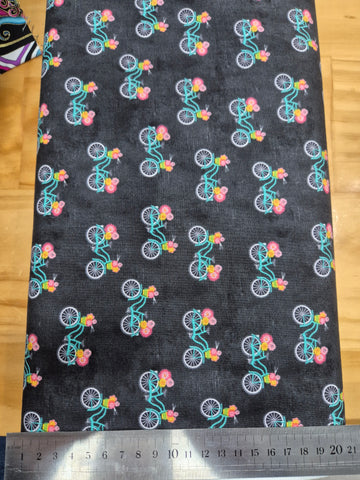 At Home Bikes on Charcoal Patchwork