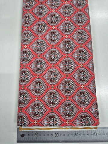 Civil War Reproduction Patchwork Paisley Red