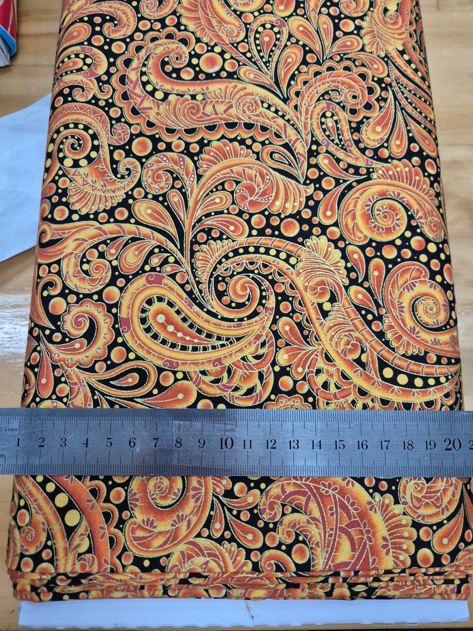Hooked on Fish Paisley Orange Patchwork