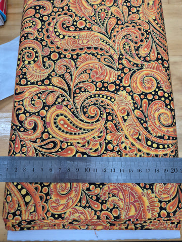 Hooked on Fish Paisley Orange Patchwork