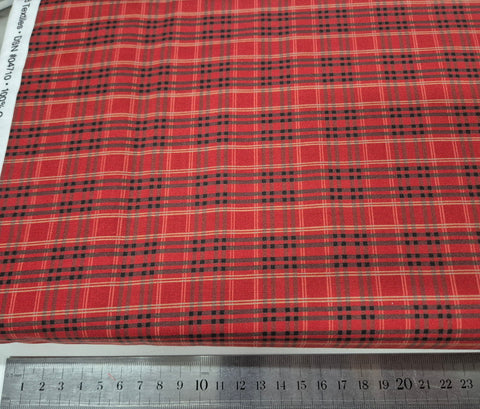 Gnomes Home Tree Farm Red Plaid Patchwork