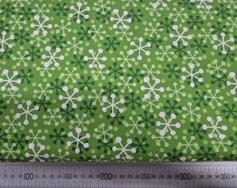 Things Are Looking Up Green Snowflakes Christmas Patchwork