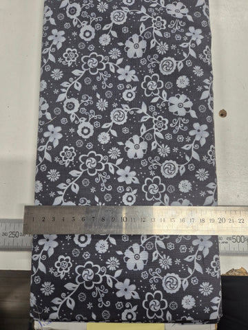 Floral on Dark Grey Patchwork