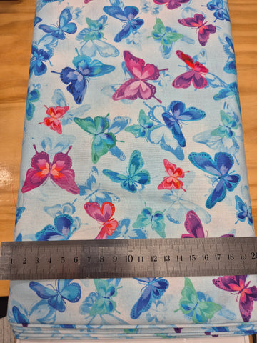 Luminous Blooms Light Butterflies Patchwork