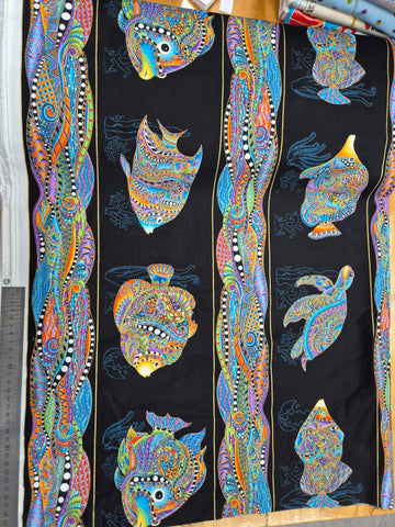 Hooked on Fish Boarder Stripe Patchwork