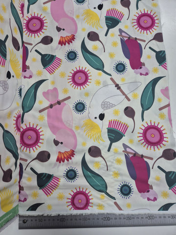 Bush Birds Orenda Joy Green Fabric