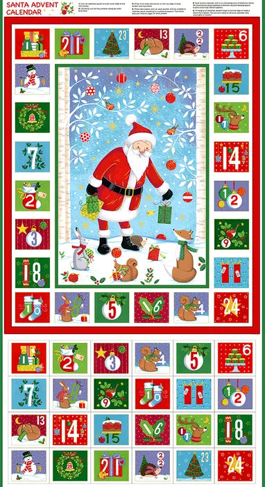 Santa Advent Calendar Panel