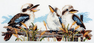 Kookaburra Line-up Counted Cross Stitch