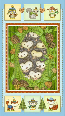 Hedgehugs Patchwork Panel