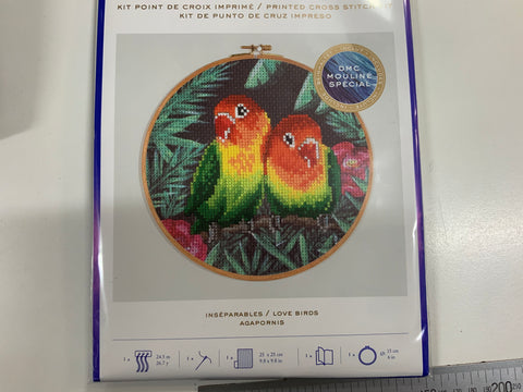 Love Birds Printed Cross Stitch Kit