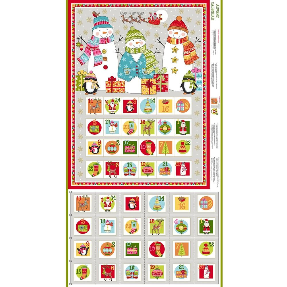 Snowman Advent Calendar Panel